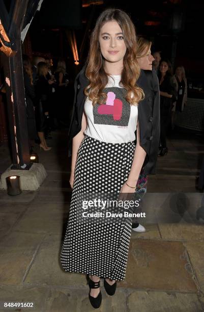 Millie Brady attends the Emporio Armani Show on September 17, 2017 in London, England.