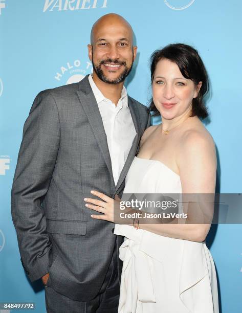 Keegan-Michael Key and Elisa Pugliese attend Variety and Women In Film's 2017 pre-Emmy celebration at Gracias Madre on September 15, 2017 in West...