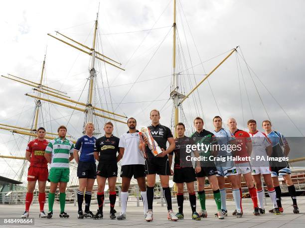 Team captains Scarlets Rob McCusker, Benetton's Antonio Pavanello, Leinster's Lee Cullen, Newport Gwent-Dragons Louie Evans, Zebre's Marco Bortolani,...