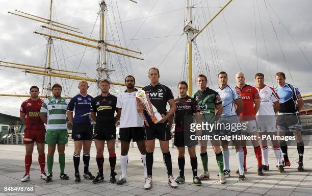 Team captains Scarlets Rob McCusker, Benetton's Antonio Pavanello, Leinster's Lee Cullen, Newport Gwent-Dragons Louie Evans, Zebre's Marco Bortolani,...