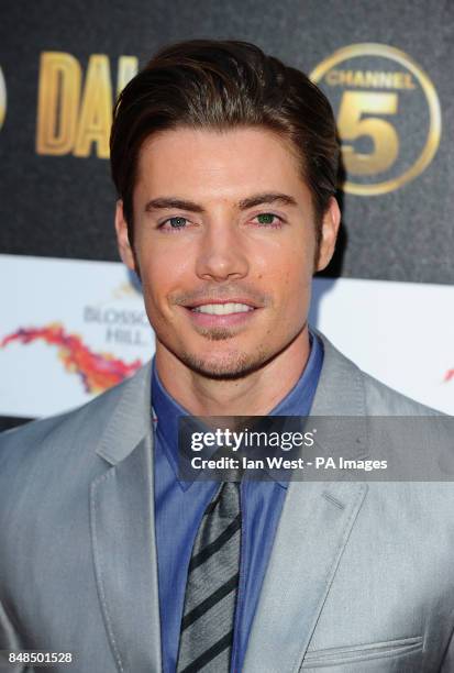 Josh Henderson arrives at the Channel 5 Dallas launch party at Old Billinsgate in London.