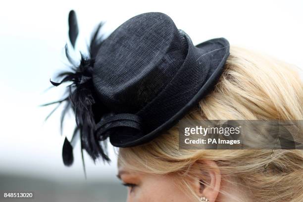 Detail of a ladies' fascinator at Goodwood Racecourse