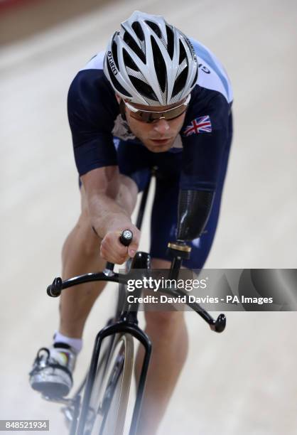 Great Britain's Jon-Allan Butterworth during the training session at the Velodrome in the Olympic Park, London.