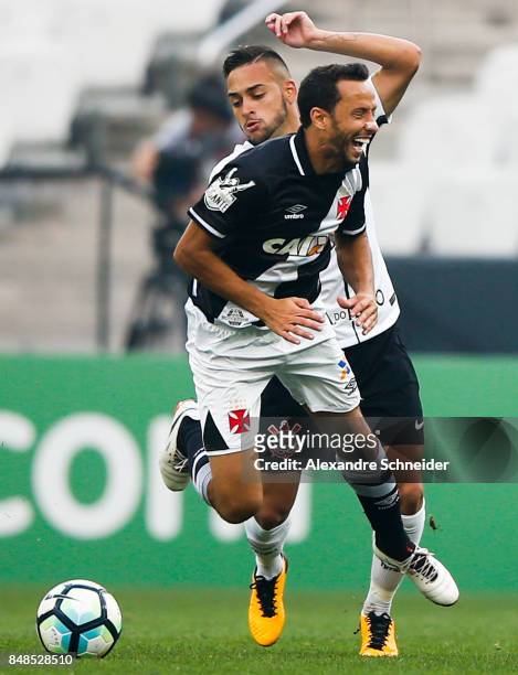 Nene of Vasco da Gama and Maycon of Corinthians in action during the match between Corinthians and Vasco da Gama for the Brasileirao Series A 2017 at...