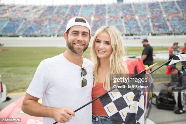 Devin Antin and Lauren Bushnell attend McDonald's celebrates Buttermilk Crispy Tenders on race day at the Chicagoland Speedway on September 17, 2017...