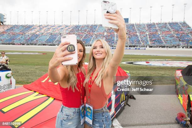 Becca Tilley and Lauren Bushnell attend McDonald's celebrates Buttermilk Crispy Tenders on race day at the Chicagoland Speedway on September 17, 2017...