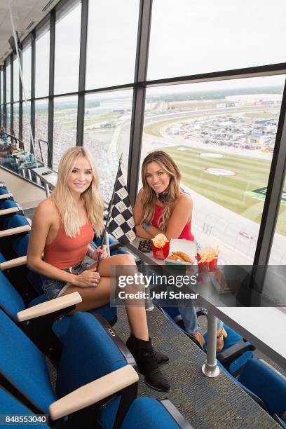 Lauren Bushnell and Becca Tilley attend McDonald's celebrates Buttermilk Crispy Tenders on race day at the Chicagoland Speedway on September 17, 2017...