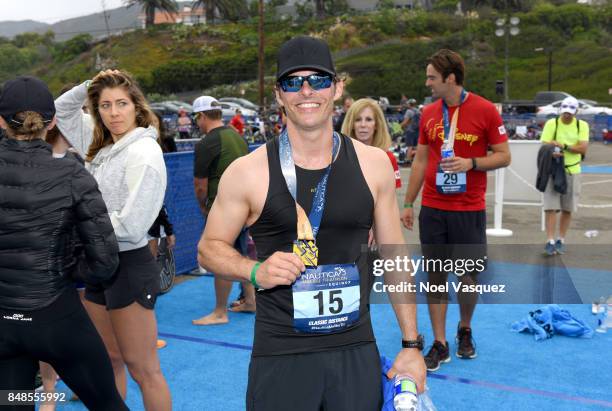 Actor James Marsden participates in the Nautica Malibu Triathlon at Zuma Beach on September 17, 2017 in Malibu, California.