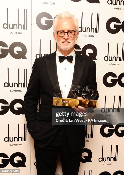 John Slattery with his International Man of the Year Award at the 2012 GQ Men Of The Year Awards at the Royal Opera House, Bow Street, London