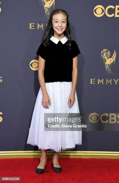 Actor Aubrey Anderson-Emmons attends the 69th Annual Primetime Emmy Awards at Microsoft Theater on September 17, 2017 in Los Angeles, California.