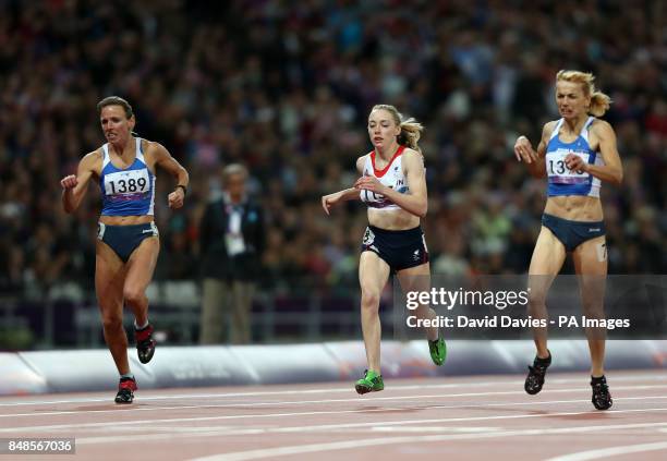 Great Britain's Jenny McLoughlin during the Women's 200m - T37 Final at the Olympic Stadium, London.
