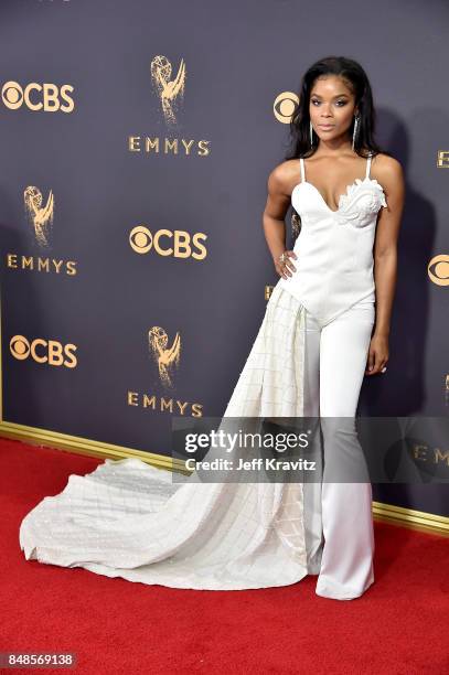 Actor Ajiona Alexus attends the 69th Annual Primetime Emmy Awards at Microsoft Theater on September 17, 2017 in Los Angeles, California.