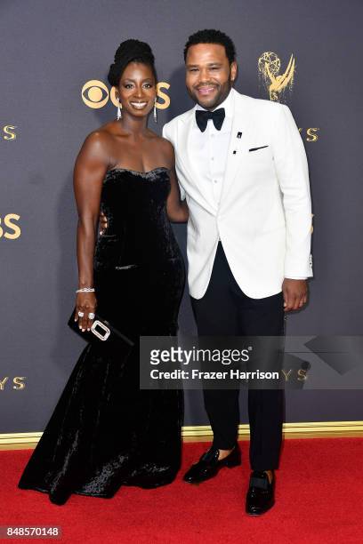 Actor Anthony Anderson and Alvina Stewart attend the 69th Annual Primetime Emmy Awards at Microsoft Theater on September 17, 2017 in Los Angeles,...