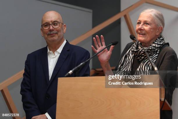 Vanessa Redgrave with Salvato Teles de Menezes CEO of Dom Luis I Foundation while attending 'Festival Internacional De Cultura' in Cascais on...