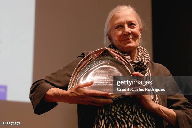 Vanessa Redgrave receives from the Dom Luis I Foundation an Tribute to her career award while attending 'Festival Internacional De Cultura' in...