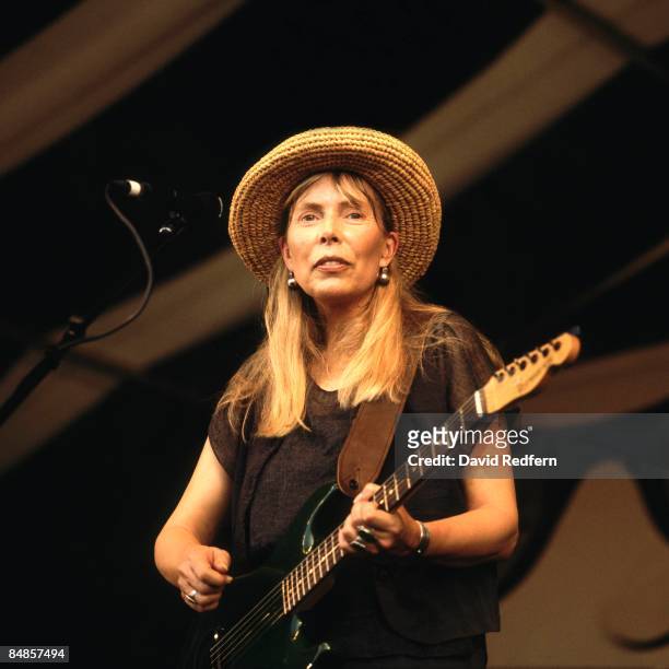 Joni Mitchell performing at the New Orleans Jazz and Heritage Festival, 6th May 1995.
