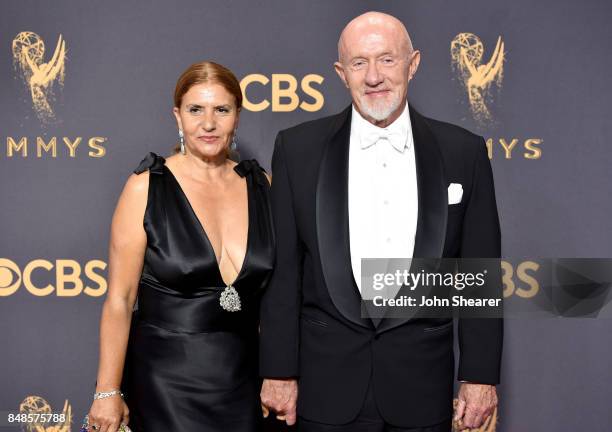 Gennera Banks and actor Jonathan Banks attend the 69th Annual Primetime Emmy Awards at Microsoft Theater on September 17, 2017 in Los Angeles,...