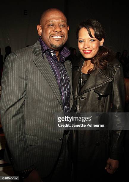 Actor Forest Whitaker and wife Keshia Whitaker attend Domenico Vacca Fall 2009 during Mercedes-Benz Fashion Week at The Salon in Bryant Park on...