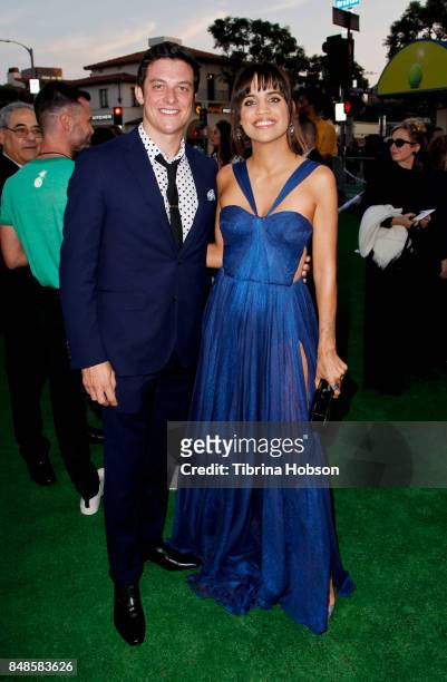 James Mackay and Natalie Morales attend the premiere of Fox Searchlight Picture 'Battle Of The Sexes' at Regency Village Theatre on September 16,...