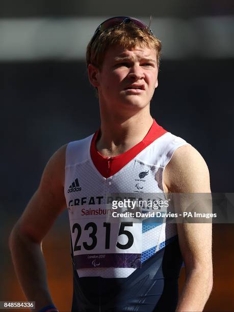 Great Britain's Rhys Jones after the Men's 100m T37 Round 1 at the Olympic stadium, London.