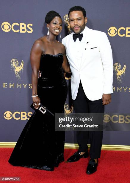 Actor Anthony Anderson and Alvina Renee Stewart attend the 69th Annual Primetime Emmy Awards at Microsoft Theater on September 17, 2017 in Los...