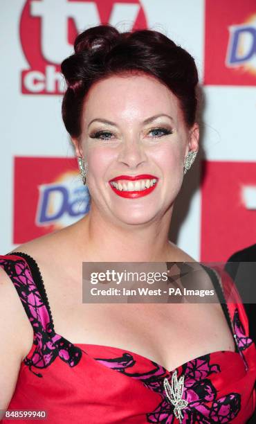 Sharon Marshall arrives at the TV Choice Awards at the Dorchester hotel in London.