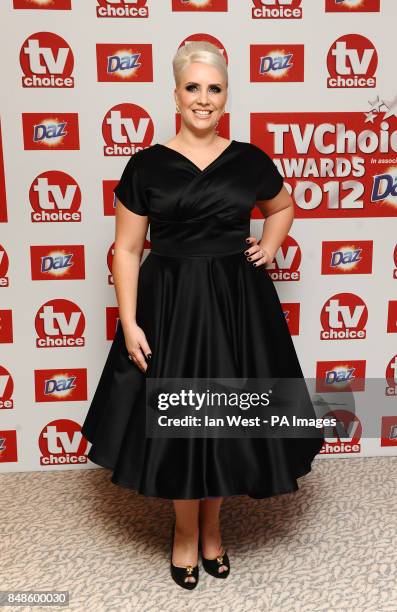 Claire Richards arrives at the TV Choice Awards at the Dorchester hotel in London.