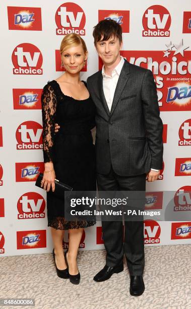 Myanna Buring and Lee Ingleby arrive at the TV Choice Awards at the Dorchester hotel in London.