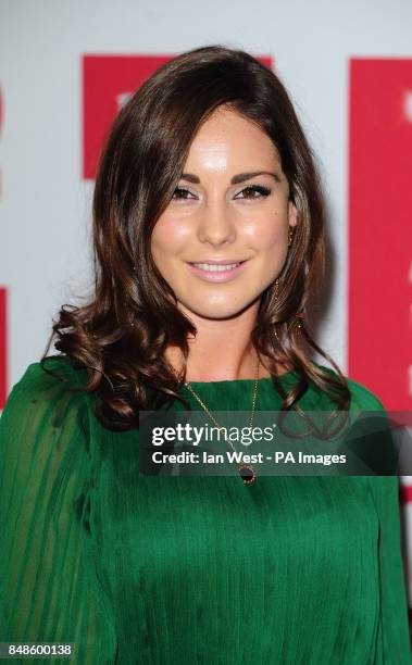 Louise Thompson arrives at the TV Choice Awards at the Dorchester hotel in London.