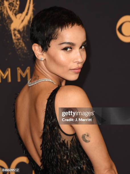 Actor Zoe Kravitz attends the 69th Annual Primetime Emmy Awards at Microsoft Theater on September 17, 2017 in Los Angeles, California.