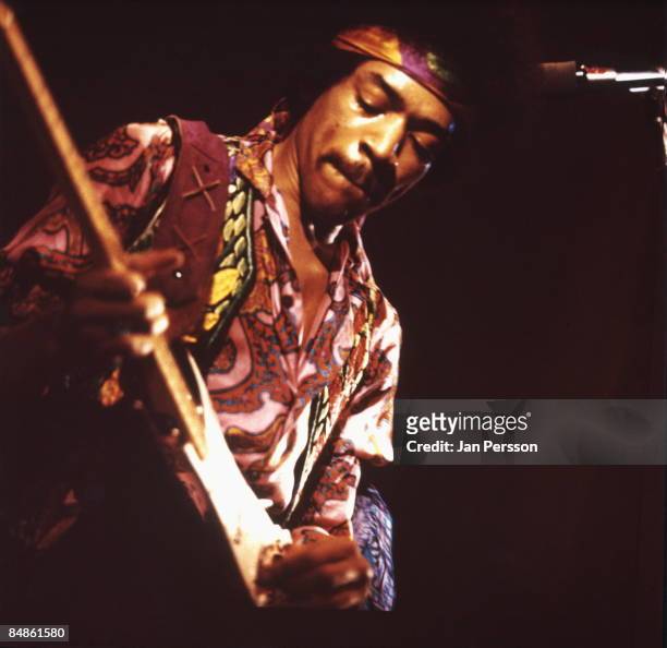 Photo of Jimi HENDRIX; performing live onstage at K.B.Hallen