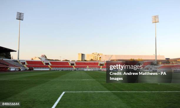General view of the Karadjordje Stadium, Novi Sad.
