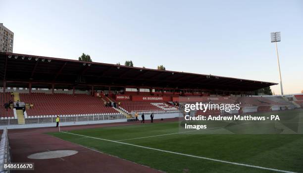 General view of the Karadjordje Stadium, Novi Sad.