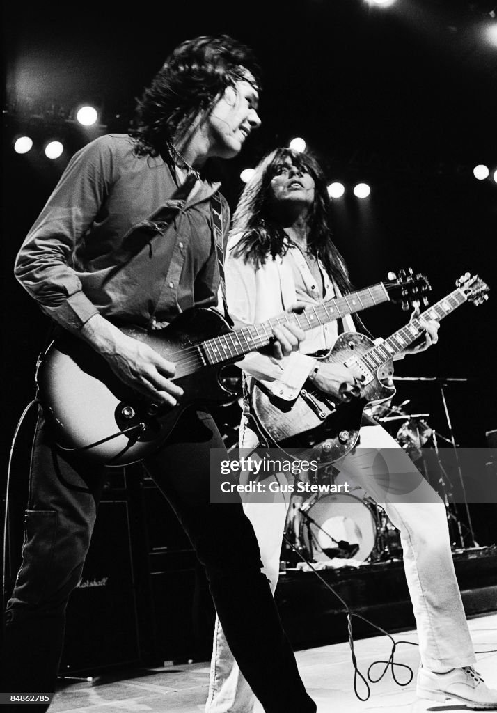Photo of THIN LIZZY and Gary MOORE and Scott GORHAM, Gary Moore and ...
