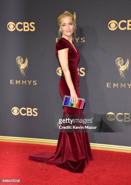 Actor Gillian Anderson attends the 69th Annual Primetime Emmy Awards at Microsoft Theater on September 17, 2017 in Los Angeles, California.