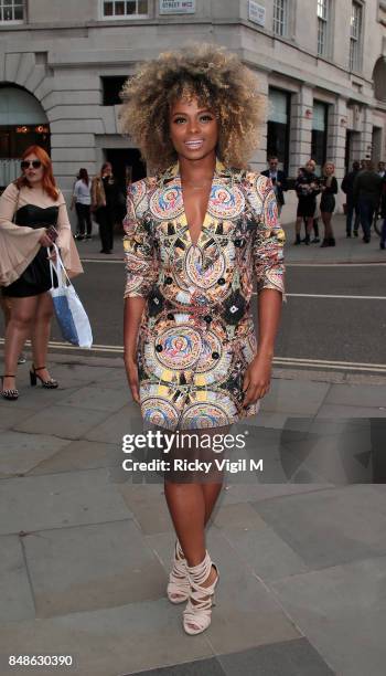 Fleur East seen at LFW s/s 2018: House of MEA - catwalk show at Freemasons Hall during London Fashion Week September 2017 on September 17, 2017 in...