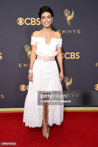 Actor Alessandra Mastronardi attends the 69th Annual Primetime Emmy Awards at Microsoft Theater on September 17, 2017 in Los Angeles, California.