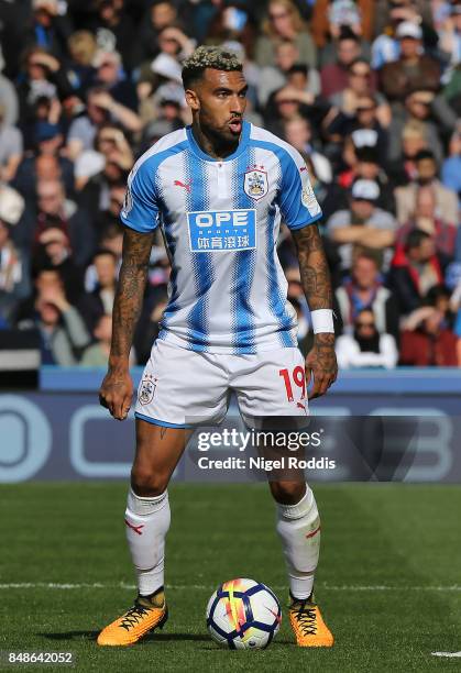 Danny Williams of Huddersfield Town during the Premier League match between Huddersfield Town and Leicester City at John Smith's Stadium on September...