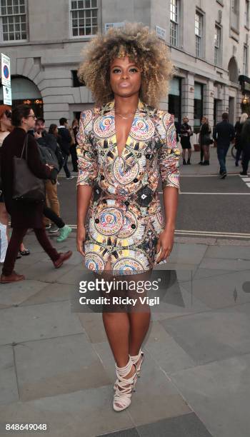Fleur East seen at LFW s/s 2018: House of MEA - catwalk show at Freemasons Hall during London Fashion Week September 2017 on September 17, 2017 in...