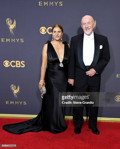 Gennera Banks and actor Jonathan Banks attend the 69th Annual Primetime Emmy Awards at Microsoft Theater on September 17, 2017 in Los Angeles,...