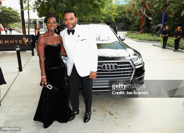 Audi arrivals at the 69th Emmy Awards on September 17, 2017 in Los Angeles, CA with actor Anthony Anderson and Alvina Stewart
