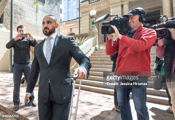 Stephen Zahr legal representitive for Koder Jomaa leaves the Sydney Central Local Court on September 18, 2017 in Sydney, Australia. Michael and Fadi...
