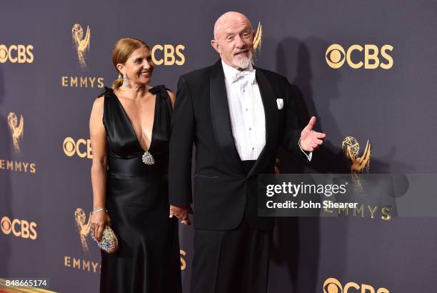 Gennera Banks and actor Jonathan Banks attend the 69th Annual Primetime Emmy Awards at Microsoft Theater on September 17, 2017 in Los Angeles,...