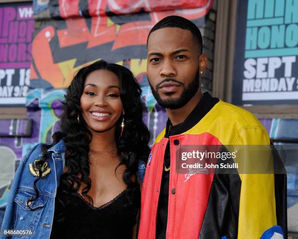 Jasmine Luv and Kendall Kyndall attend VH1 Hip Hop Honors: The 90s Game Changers at Paramount Studios on September 17, 2017 in Los Angeles,...