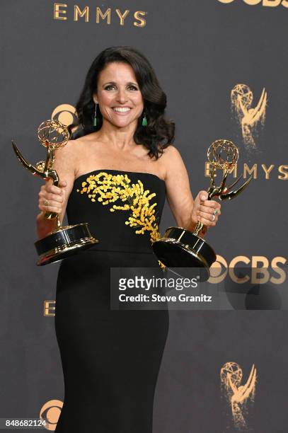 Actor/producer Julia Louis-Dreyfus, winner of the awards for Outstanding Comedy Series and Outstanding Lead Actress in a Comedy Series for 'Veep,'...
