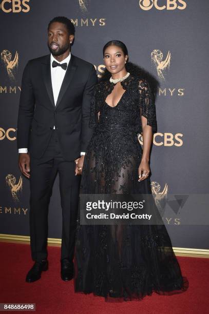 Dwyane Wade and Gabrielle Union attend the 69th Annual Primetime Emmy Awards at Microsoft Theater on September 17, 2017 in Los Angeles, California.