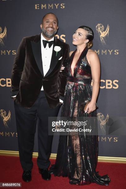 Writer/producer Kenya Barris and Dr. Rainbow Edwards-Barris attend the 69th Annual Primetime Emmy Awards at Microsoft Theater on September 17, 2017...