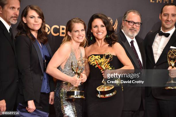 Actors Gary Cole, Clea DuVall, Anna Chlumsky, Julia Louis-Dreyfus, Kevin Dunn, and Tony Hale, cast members of the Outstanding Comedy Series...
