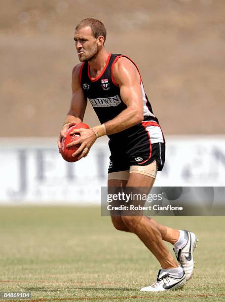 Steven King of the Saints in action during a St Kilda AFL training session held at Linen House Oval February 18, 2009 in Melbourne, Australia.