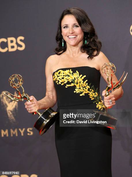 Actor/producer Julia Louis-Dreyfus, winner of the awards for Outstanding Comedy Series and Outstanding Lead Actress in a Comedy Series for 'Veep,'...